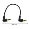 3.5mm Male to Male Stereo Audio Cable 90Degree Angled 3 Pole Fit for Car Headphone Auxiliary Cord Wire Converter MP3/MP4