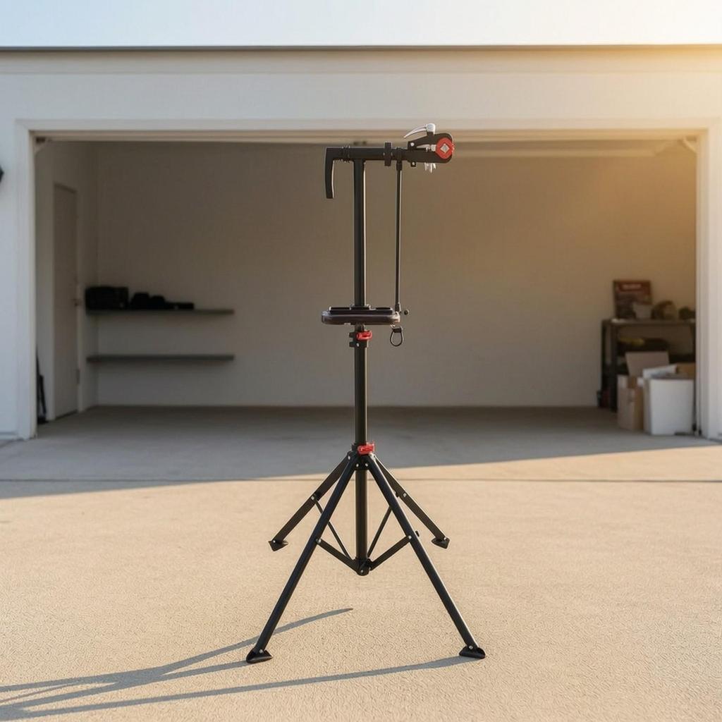 Bike Repair Stand with Tool Tray Rotatable Cycle Workstand