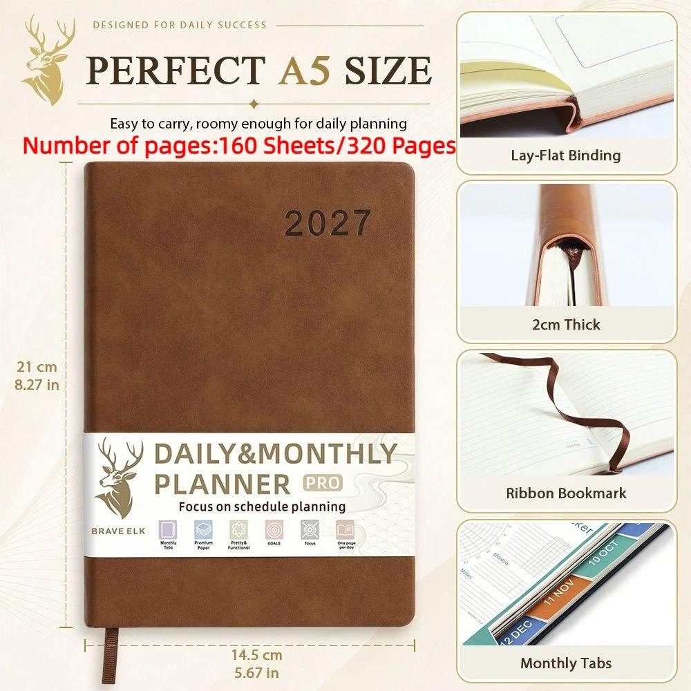 English 2027 Schedule Planner Notepad 12 Months To-do List Notebook  School Office Supplies