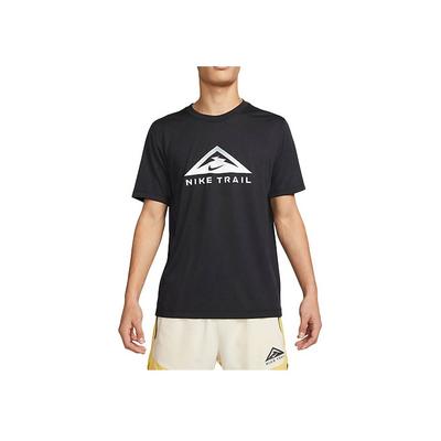 Dri-Fit Graphic Print Quick-Dry Trail Running Short-Sleeve T-Shirt Men Tops Black DM5424-010