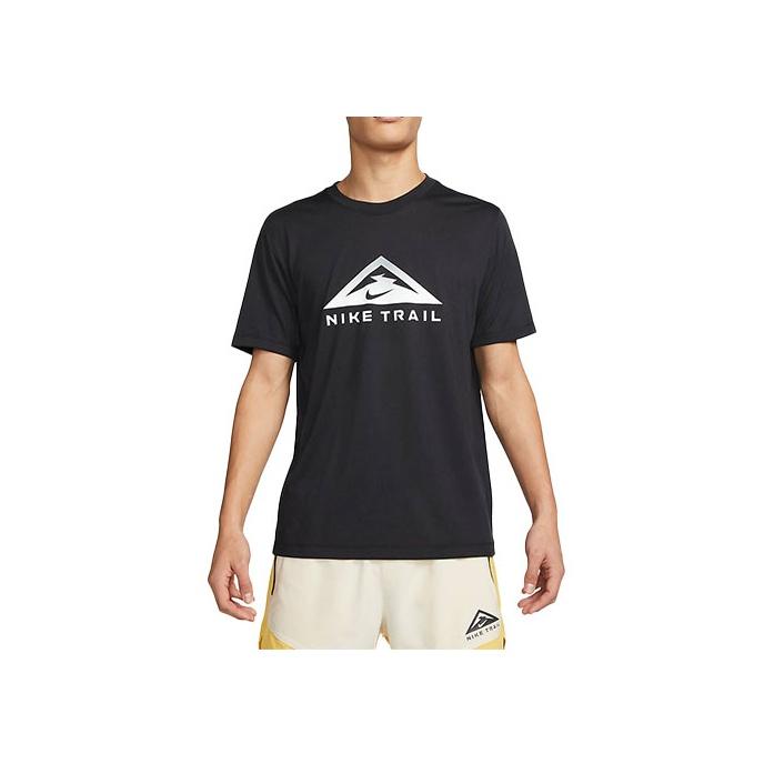 Nike Dri-Fit Graphic Print Quick-Dry Trail Running Short-Sleeve T-Shirt Men Tops Black DM5424-010