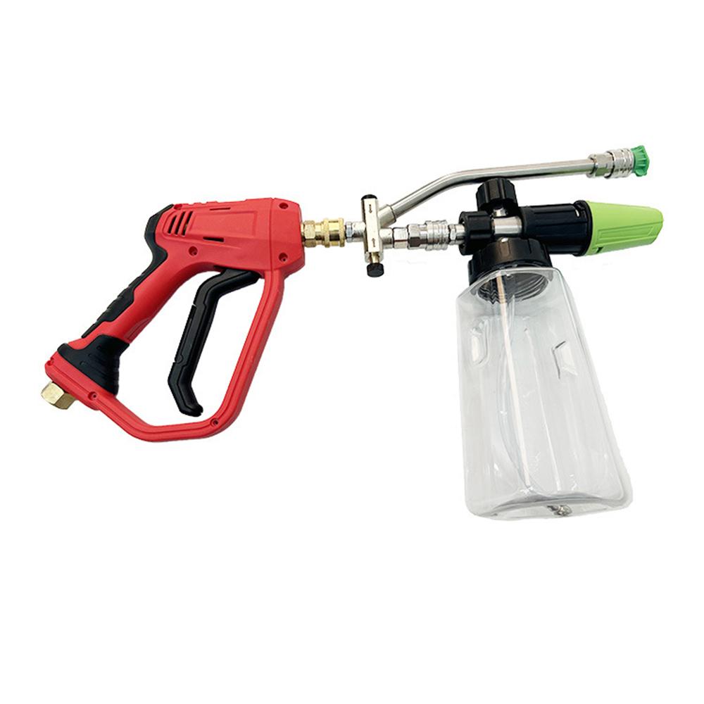 Foam Cannon for Pressure Washer with Dual-Connector Tool, Car Foam with 1/4'' Quick Connect 1L Transparent Bottle