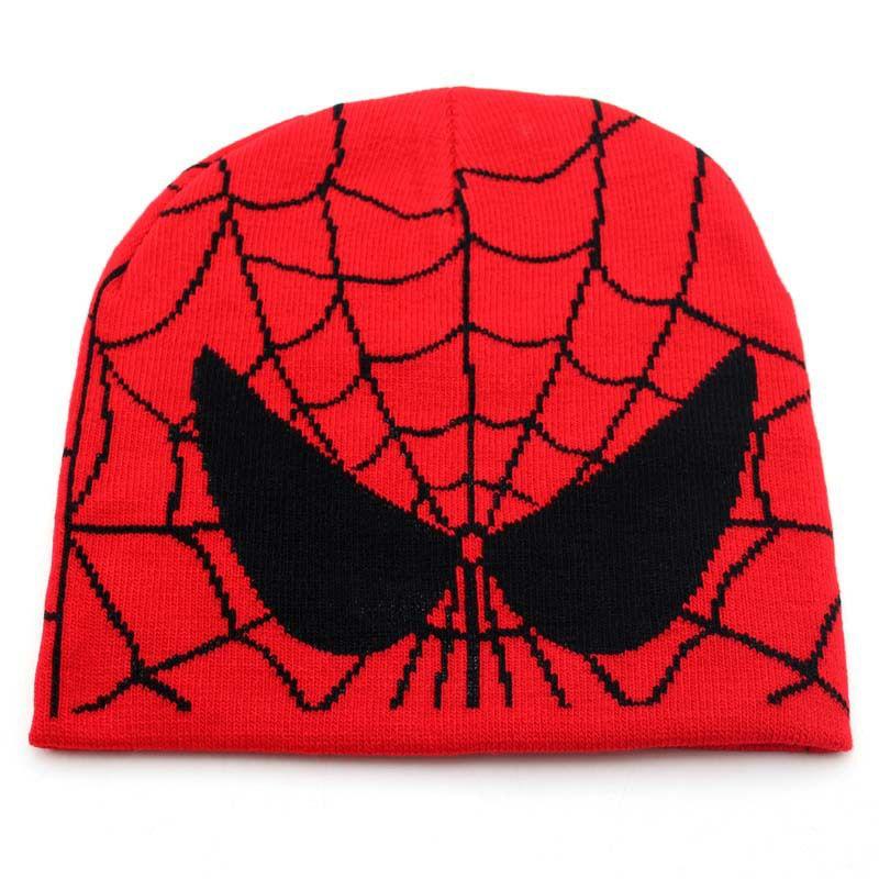 Spiderman Jacquard Knitted Beanie Hat Premium Quality Winter Accessory For Men And Women