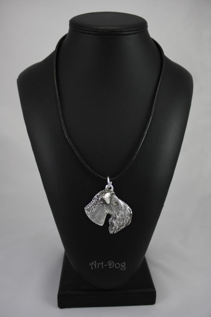Kerry Blue Terrier, Irish Blue Terrier - Dog necklace in gift box, silver-plated locket for dog fan, striking pendant by Art-Dog brand