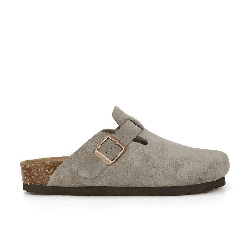 

Версия из премиальной коровьей кожи~ Кожаная пряжка баотоу с повседневными туфлями на платформе, шлепанцы, женские полусабо 40