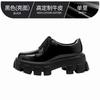 Cowhide thick-soled heightening small leather shoes women's retro versatile Liu Wen muffin leather single shoes