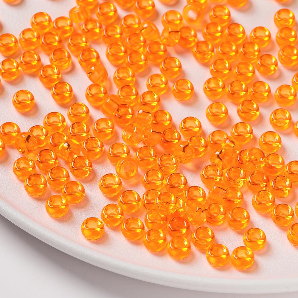 100pcs 4*7mm Acrylic Big Holes Beads Colored Spacer Loose Beads for DIY Necklace Bracelet Phone Charms Jewelry Making Supplies