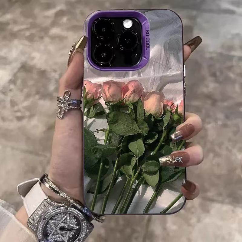 Personalized Rose Is Suitable for Iphone17 Mobile Phone Case 16 Apple 15promax/14 Anti-drop 13pro12 Europe and America 11