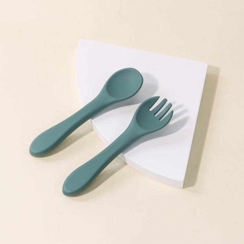 BIBOO Baby Silicone Spoon & Fork Set