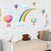 Rainbow Cloud Hot Air Balloon Wall Sticker Creative Decal for Living Room Bedroom Nursery Kids Room Wall Decor