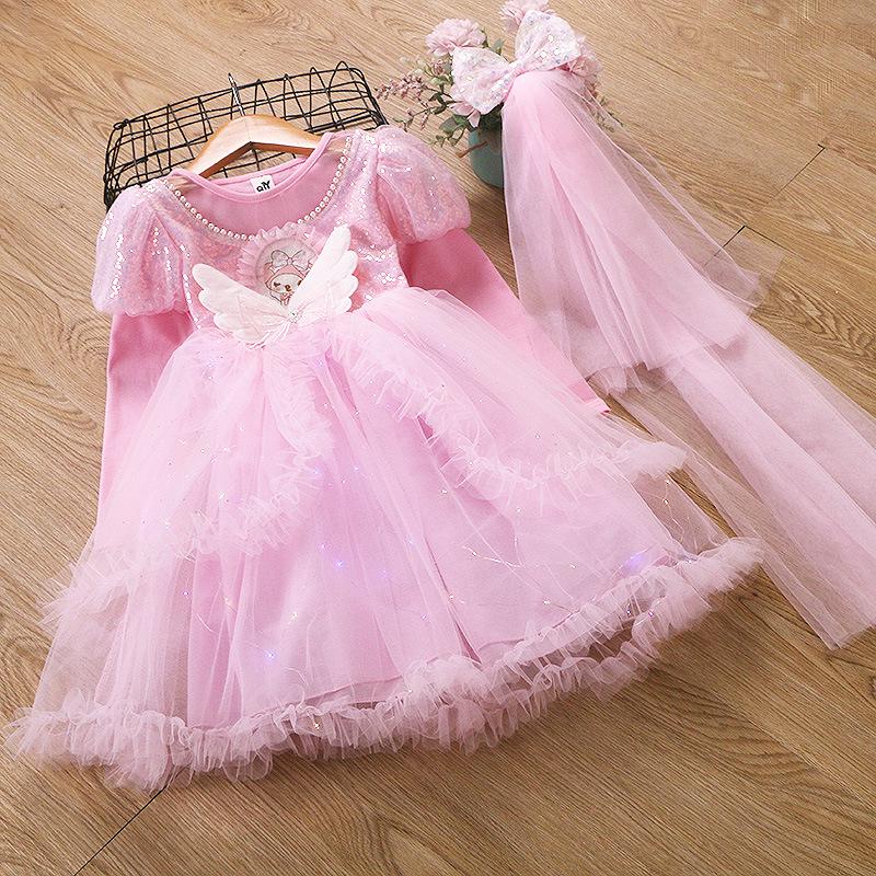 Girls' Kuromi Summer 2025 Lolita Princess Dress - New Fashionable Evening Puffy Skirt