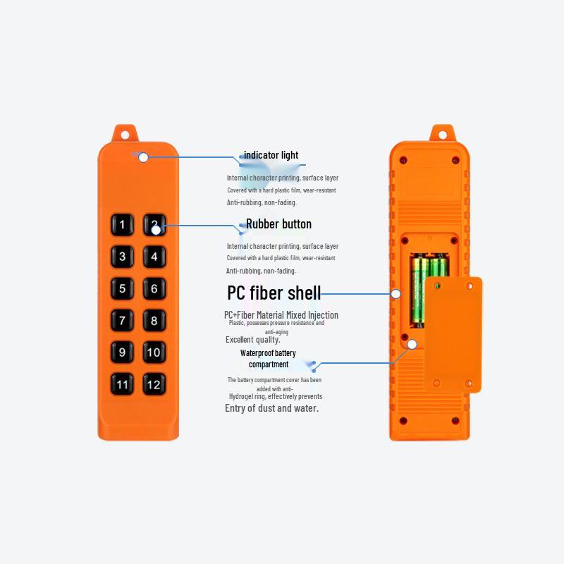868MHz FSK 12-Channel Wireless Controller with 220V AC 10A Relay Contactor