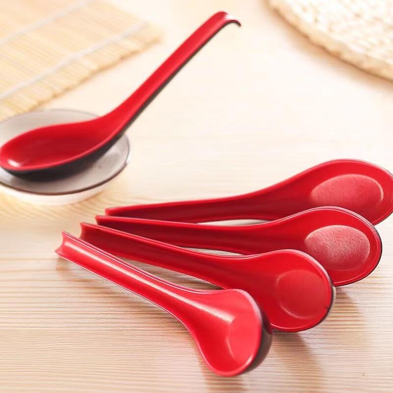 

Fanshun Melamine Long-Handled Soup Spoons - 50 Pack