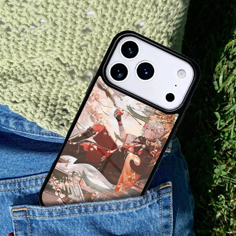 Genshin Impact Kaedehara Kazuha Leaf Phone Case Cover Compatible with for IPhone 17air 16e 15 14 13 12 11Pro Max 17 Air