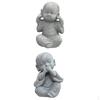 2x Statue Small Buddha Little Car Accessories Ornament