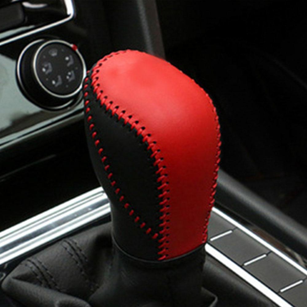 Leather Car Gear Head Shift Knob Cover Case for VW Golf 6 7 MK6 MK7 GTI DSG Tiguan POLO BORA Passat B7 Tiguan Touran