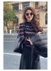 Korean Chic Striped High Neck Slim-Fit Knit Top for Women - Autumn/Winter Flattering Inner Wear with Unique Design.