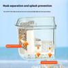 Transparent Bird Automatic Feeder Large Capacity Double Slot Hanging Cage Feeder Detachable Splash Proof Parrot Food Holder Yard