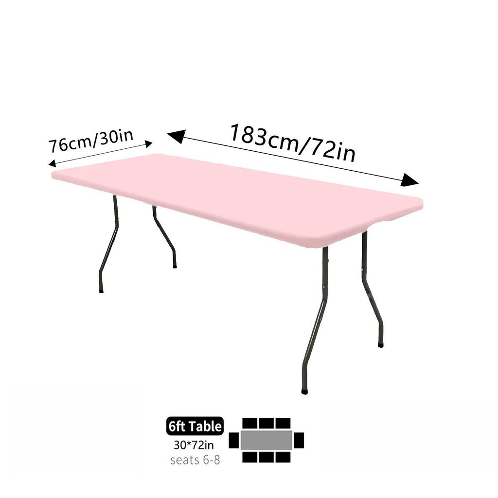 Stretchable Polyester Tablecloth, Wrinkle-Resistant and Washable, For Parties, Banquets, Picnics, Wedding Decorations