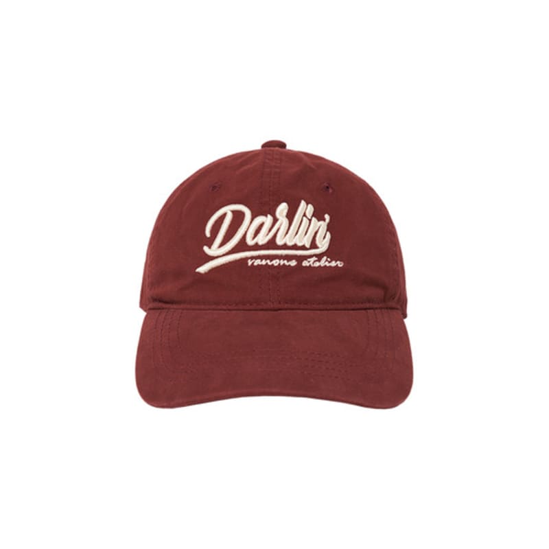 

vanone atelier B3010 Darling Embroidered Ball Cap_Wine Wine
