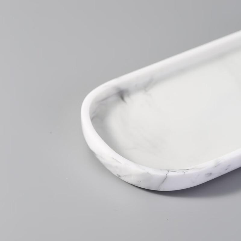 Marble Pattern Resin Bathroom Storage Tray