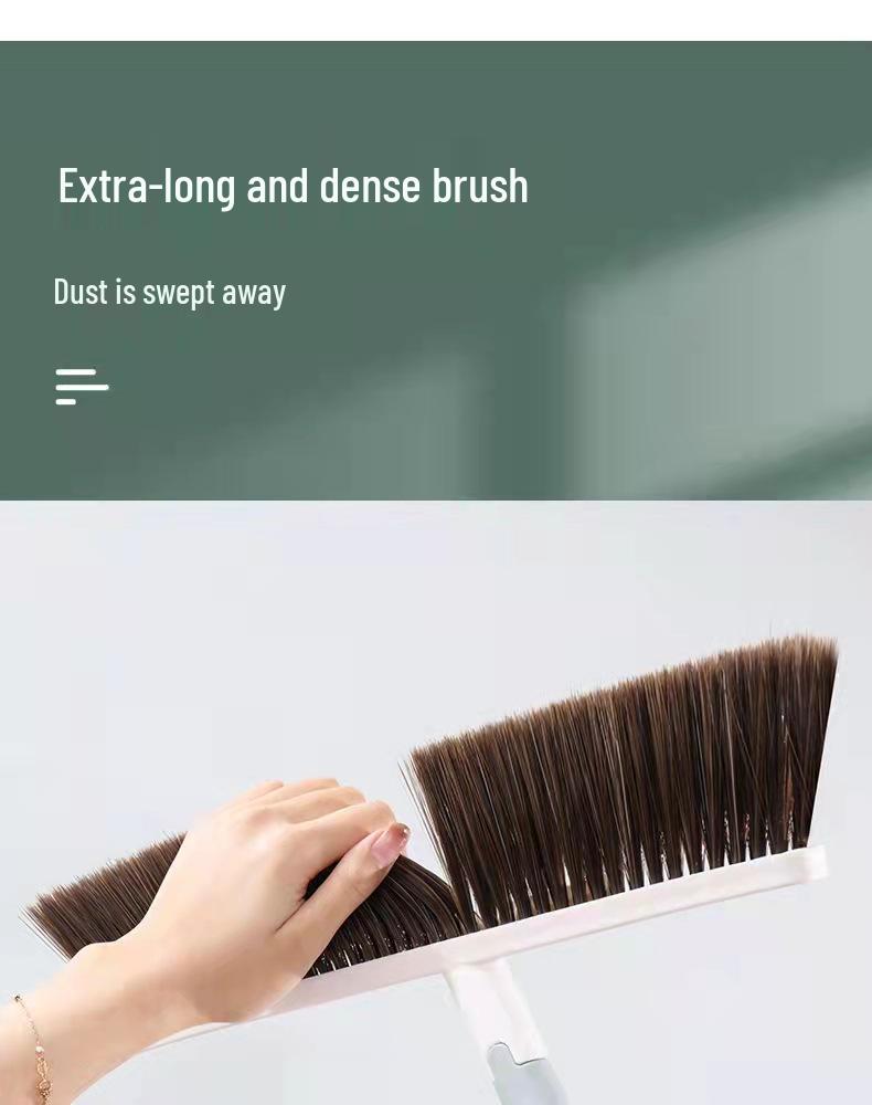 Exclusive Foldable Spring Broom & Dustpan Set - Extra Large, Soft Bristles, Non-Stick, Best Seller