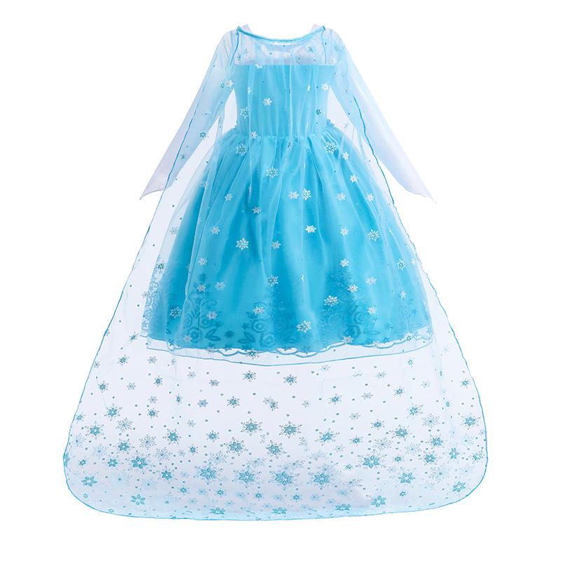 Frozen Princess Elsa Halloween Mesh Dress for Kids