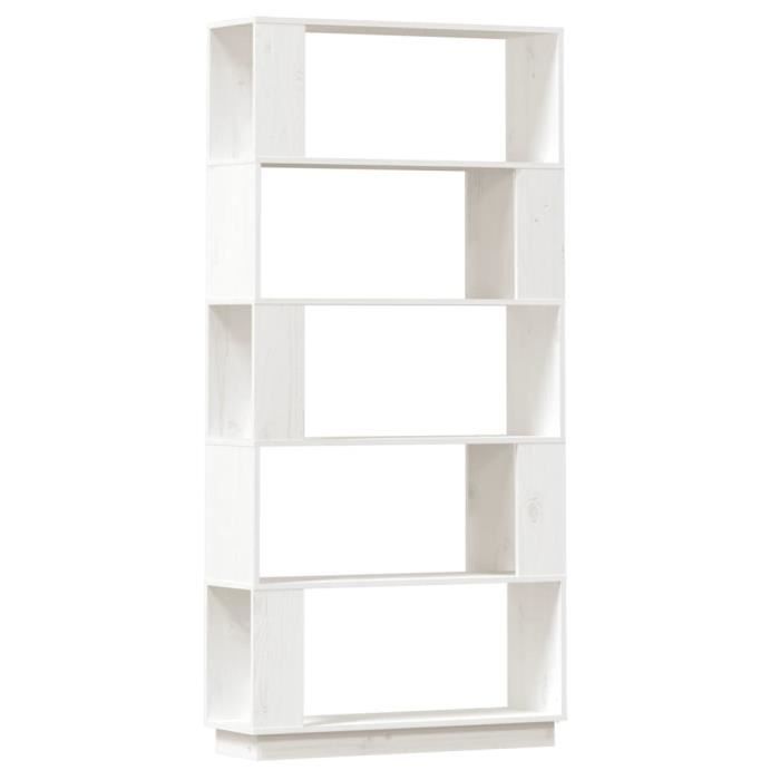 VidaXL Bookcase-Room Divider White 80x25x163.5cm Solid Pine 814065