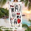 Lana Del Rey Beach Towel, Personalized Custom Name Text, Quick Dry Large Absorbent Towel For Beach Pool
