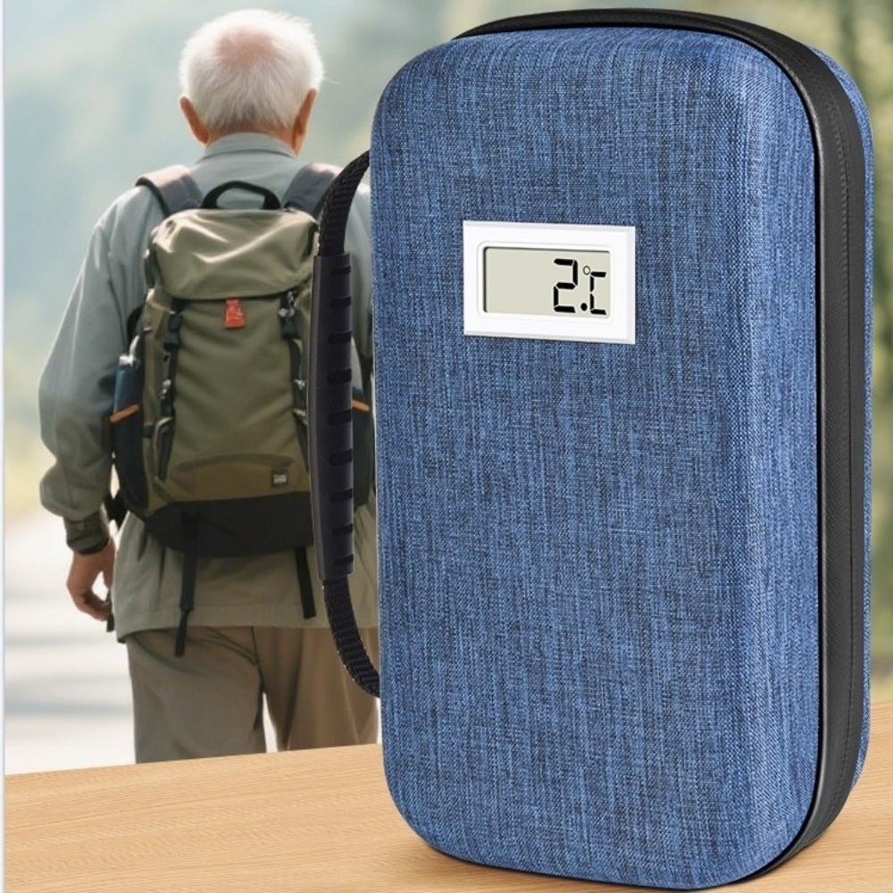 Tragbare Insulin Kühlertasche Wasserdicht Thermometer Anzeige Insulin Fläschchen Schutz Kühlbar Thermisch Isoliert
