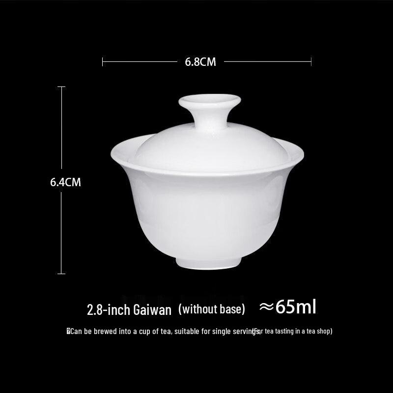 Cream Style Pure White Ceramic Gongfu Tea Set