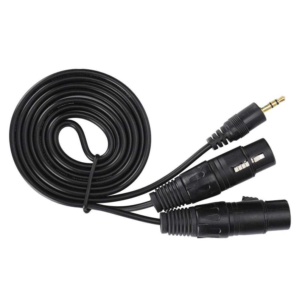 3.5mm Connector to Dual XLR Female Microphone Cable Connect Condenser Microphone Audio Line3.5XLR 1.5m