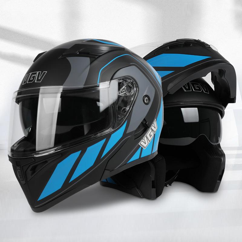 3C certified DOT motorcycle helmet summer double lens peeling helmet locomotive riding recommended for men and women breathable