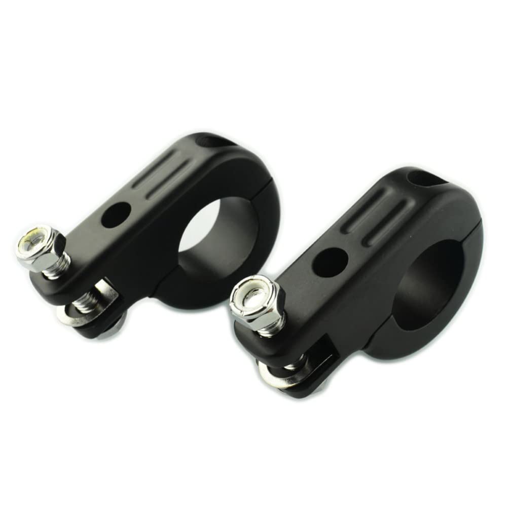 YIBO 38mm Clamp Bracket for Engine Highway and Harley Clamp Fits Most Motorcycles 1.5" Guards, Pegs, Brackets, (Black)