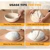 Bread Proofing Basket Cloth Liners, 3 Pcs 10 Inch Round Bread Proofing Cover, Reble Sourdough Bread Baking Supplies-Proofing Linen Cloth for
