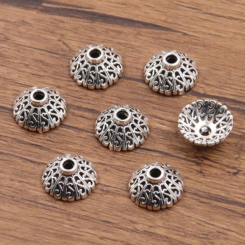 

Антикварные серебряные разделительные бусины в виде цветков: Многостильный, полый дизайн для браслетов и ожерелий DIY
