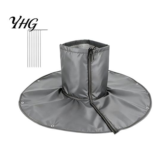 Outdoor Winter Garden Bed Cover Palm Tree Root Protector, 3-Layer Freeze with Ground Stakes, Insulation Landscape Frost Damage Prevention Wrap