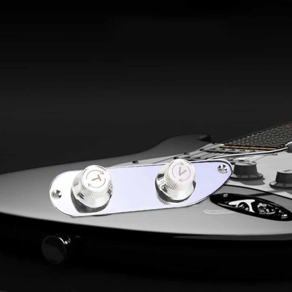 2PCS Silver Prewired Guitar Control Plate Metal Guitar Parts Guitar Accessories  Electric Guitar