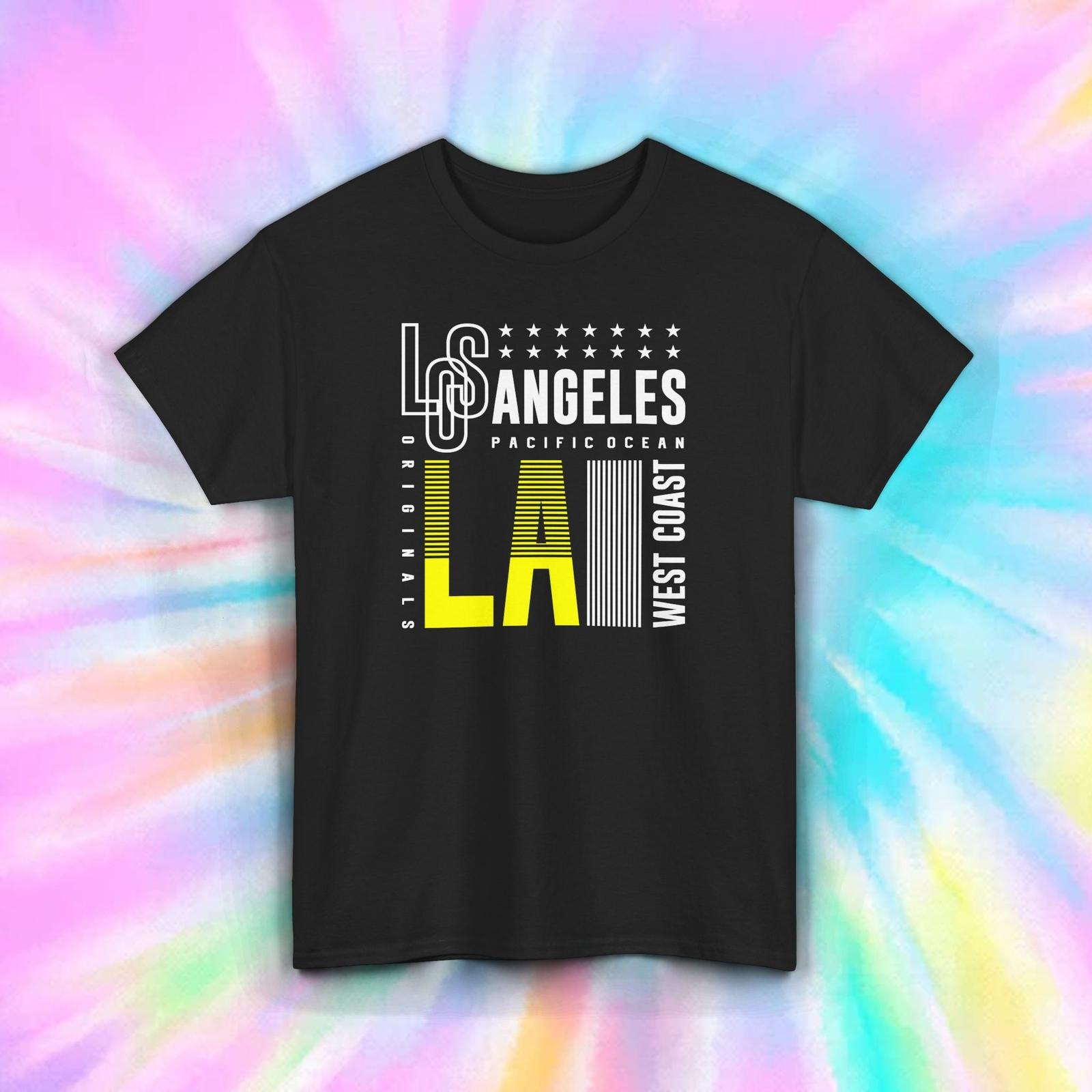 Los Angeles T-Shirt Mens Womens Tees Top S-5X West Coast LA Gift Pacific Ocean California Graphic Tee XL