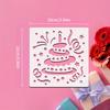 15PCS Happy Birthday Stencils Set, 10cm Reusable Plastic Painting Templates For Cards, Scrapbook, Wood, Wall & Party Decor
