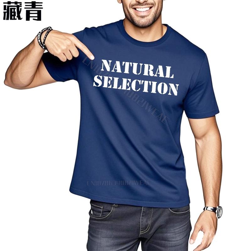

Man teeshirt Graphic Plus Size Tshirt Natural Selection Printed Text Summer Relaxed Fit Tshirt Cool Daily Wear Crew Neck 4XL
