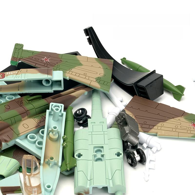 1:72 Creative Military Series Building Blocks New Tri Color Camouflage SU-25 Frogfoot Support Attack Aircraft Model Toys For Boy