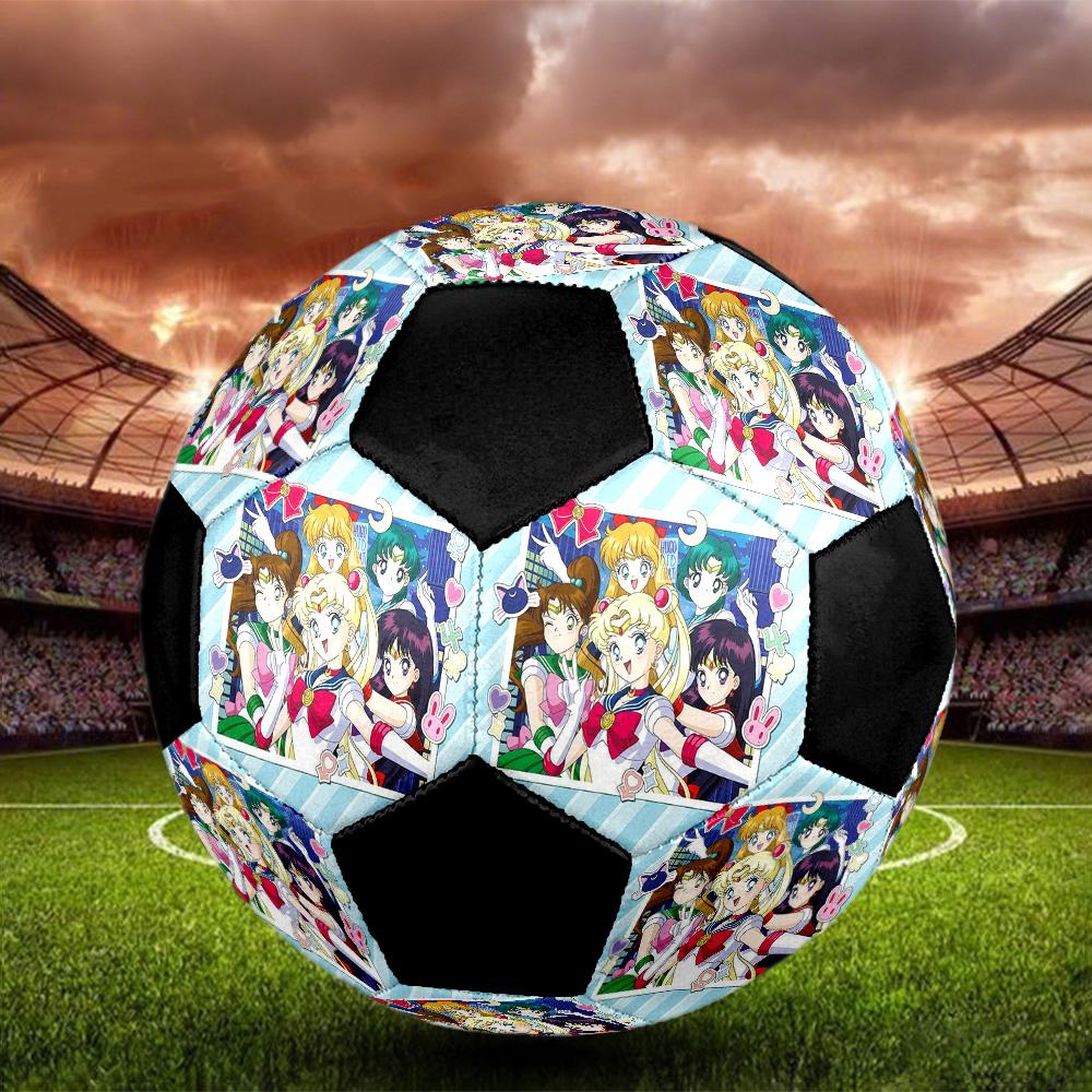 Sailor Moon Soccer Ball Colorful All Ages Machine Stitched PVC Competition Ready Durable High-Bounce.SIZE5