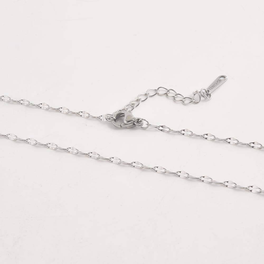 40+5cm Different Hollow Rectangle Snake Chain Stainless Steel Necklaces For Women Men Jewelry On The Neck Decor Choker DIY Charm