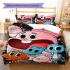 Gumball Amazing World Pattern Bedding Quilt Set Quilt Cover Pillowcase Home Decoration Gift (1 * Duvet Cover + 2 * Pillowcase, Without Core)