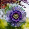 10 Inch Vibrant Flower Wind Spinner for Outdoor Garden Patio Decor 360 Degree Rotating Metal Hanging Art Gift for All Seasons