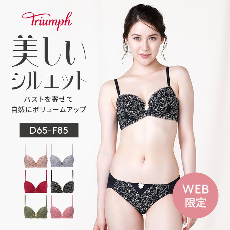 Triumph Web Exclusive Smooth Bra Panty Sexy M014 Size B80L & Set, Women's Underwear, (Black),