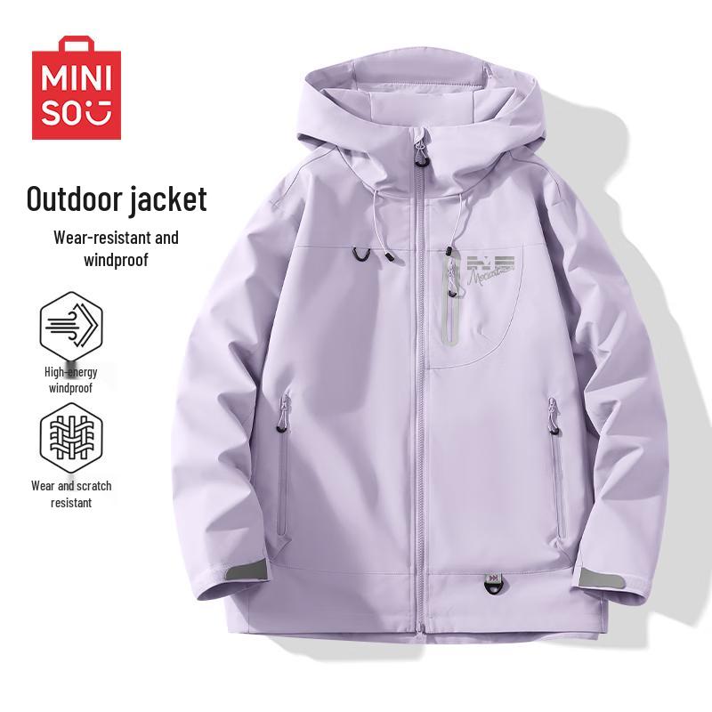 MINISO Men s Lightweight Windproof Softshell Hooded Jacket XL