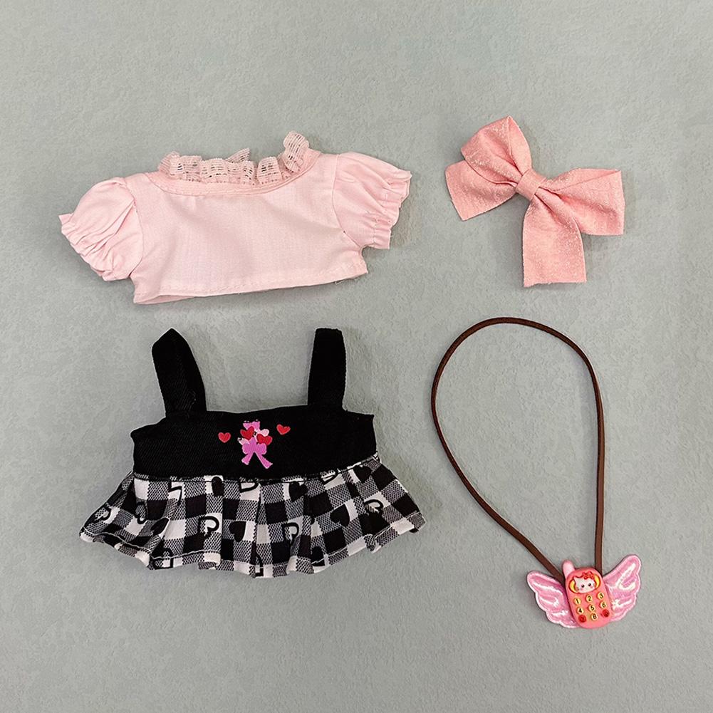 

20 см хлопковый комбинезон для кукол из мультфильмов, сменный наряд для плюшевых кукол, аксессуары для игрового домика, мини-одежда 04#