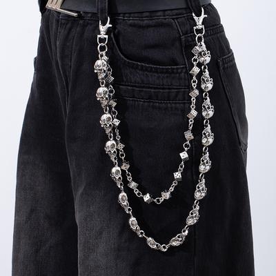 Dark Punk Style Skull Waist Chain Men'S Jeans Trouser Chain Women'S Personality Out Of The Street Hip Hop Style Waist Chain